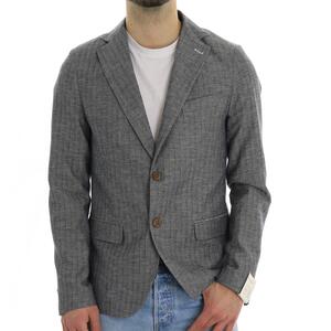 GIACCA GESSATA BLU
